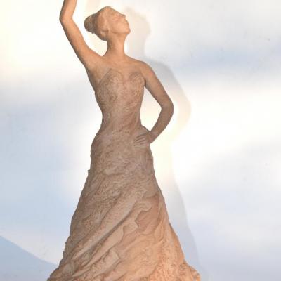 Danse - sculpture argile de Nathalie Lefort