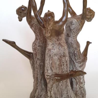 La Ronde - Sculpture bronze de Nathalie Lefort