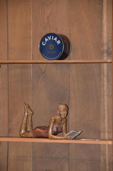 Exposition de Lectrice bronze de Nathalie Lefort à la Maison Prevost